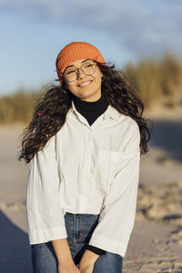 Portrait of a smiling young woman