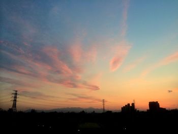 Silhouette of trees at sunset