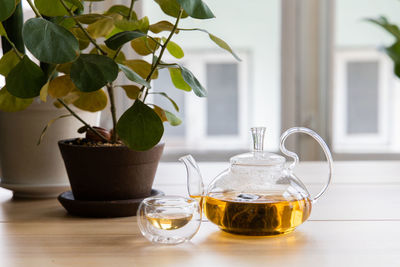 Close-up of tea on table