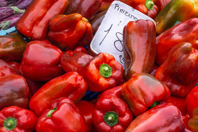 Full frame shot of fruits for sale in market