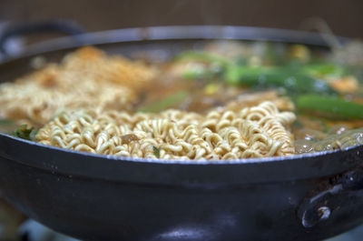 Close-up of ramen in bowl