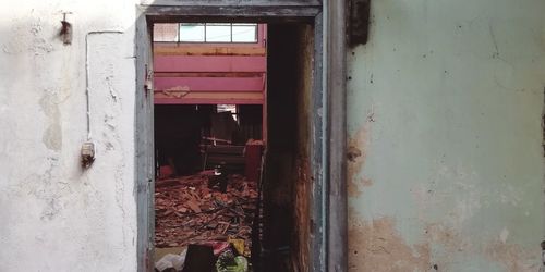 Interior of abandoned building