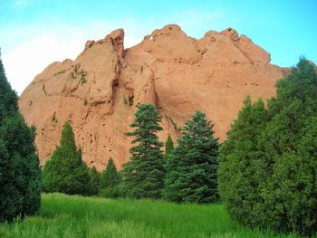 Scenic view of land against sky