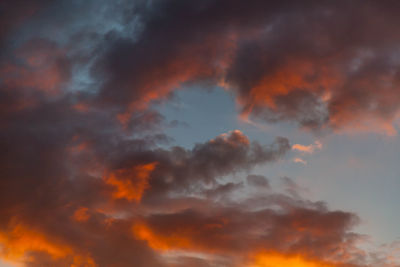 Low angle view of dramatic sky