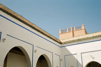 Low angle view of building against clear sky