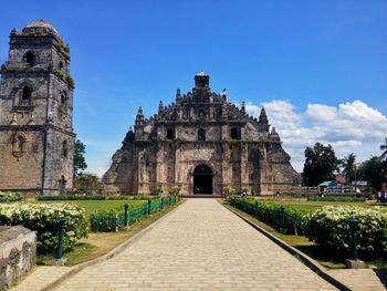 View of temple against clear sky