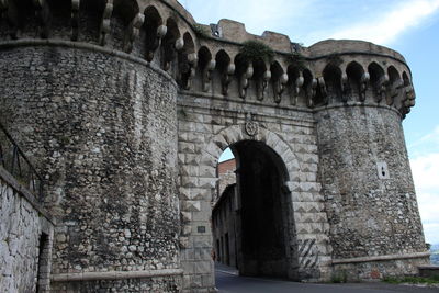 Low angle view of fort