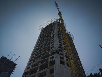 Low angle view of building against clear sky