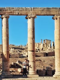 View of roman ruins against sky