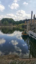 Reflection of buildings in river