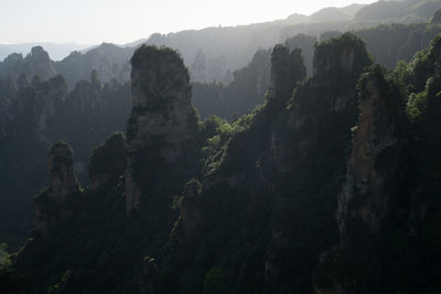 Panoramic view of mountains against sky