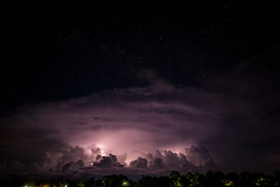 Low angle view of sky at night