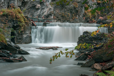 Scenic view of waterfall