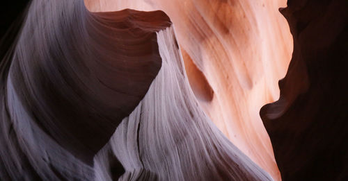 Low angle view of rock formation