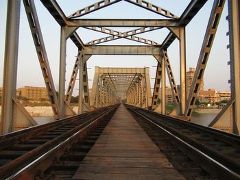 Railway bridge against sky