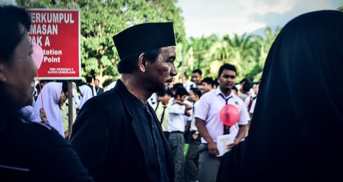 Group of people looking at camera