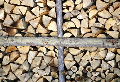 Full frame shot of logs