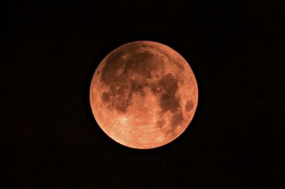 Low angle view of moon in sky