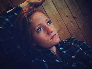 Portrait of young woman