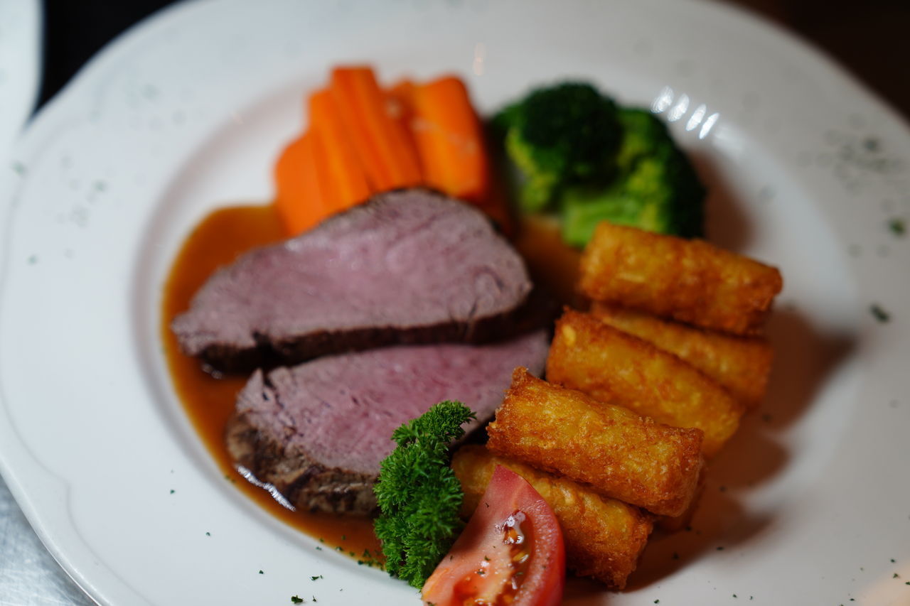 CLOSE-UP OF FOOD SERVED IN PLATE