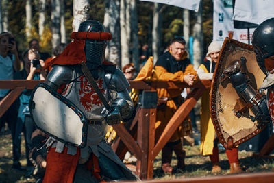 Group of people playing outdoors