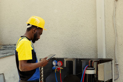 Man working at construction site