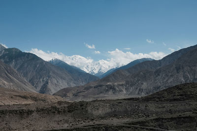 Scenic view of arid landscape against sky