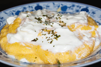 Close-up of dessert in plate