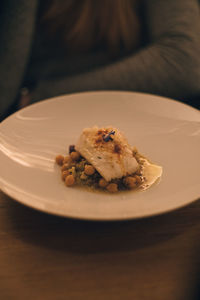 Close-up of meal served in plate