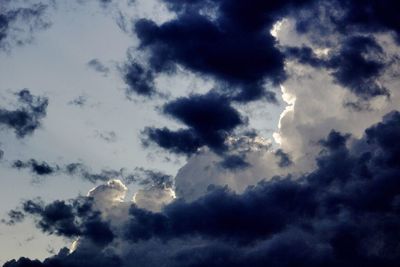 Low angle view of cloudy sky