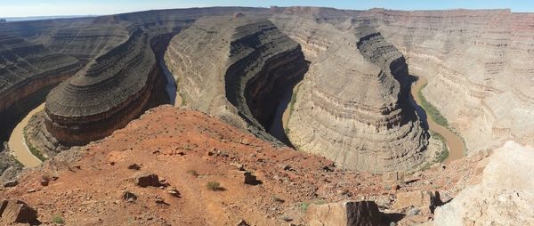 High angle view of goosenecks state park