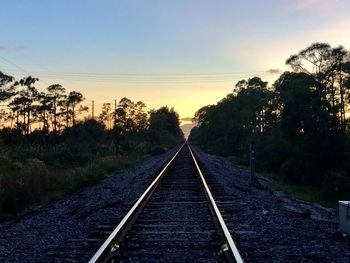 View of railroad tracks against sky