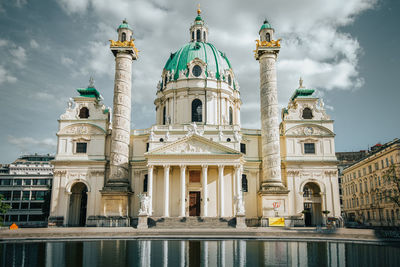 View of cathedral against buildings