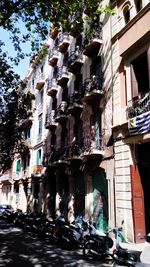 Low angle view of buildings in city