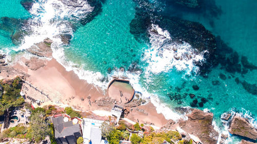 High angle view of swimming pool