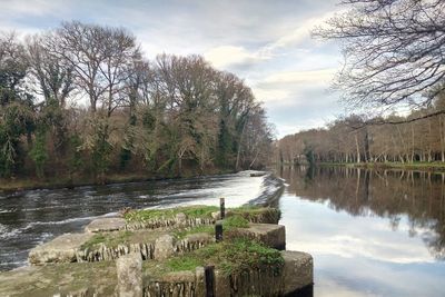 Scenic view of river against sky