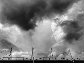 Low angle view of storm clouds against sky