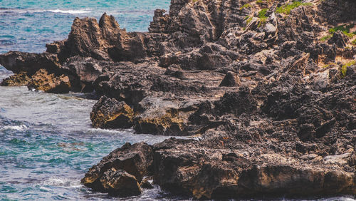 Rock formation on sea shore