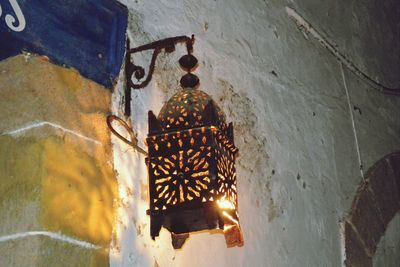 Close-up of illuminated lamp