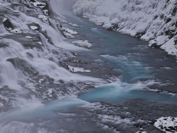 Scenic view of waterfall