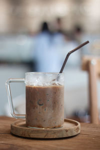 Close-up of coffee on table