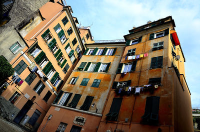 Low angle view of buildings against sky