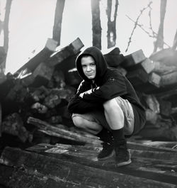 Portrait of young woman