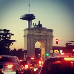 Low angle view of traffic on road