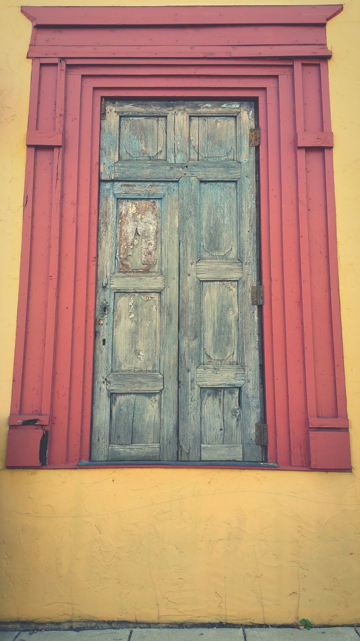 building exterior, architecture, built structure, door, closed, entrance, window, wood - material, house, red, safety, protection, outdoors, day, no people, security, facade, building, pattern, wall - building feature