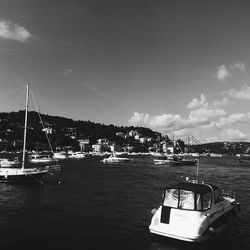 View of boats in sea