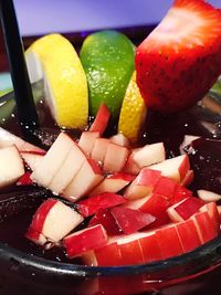 Close-up of fruits in plate