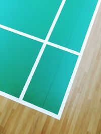 High angle view of basketball court