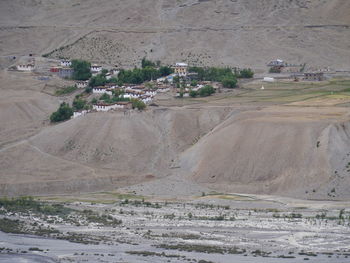 View of train on road