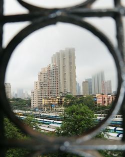 View of skyscrapers in city